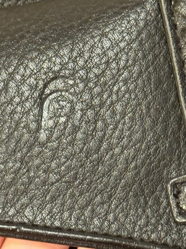 Lucky Brand Black Leather Pebbles Crossbody Bag Foldover Wallet Purse Distressed - Picture 13 of 16