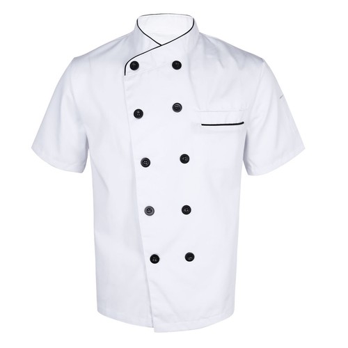 Unisex Double-Breasted Chef Coat Jacket Kitchen Cooker Work Cooking Uniform - Picture 8 of 32
