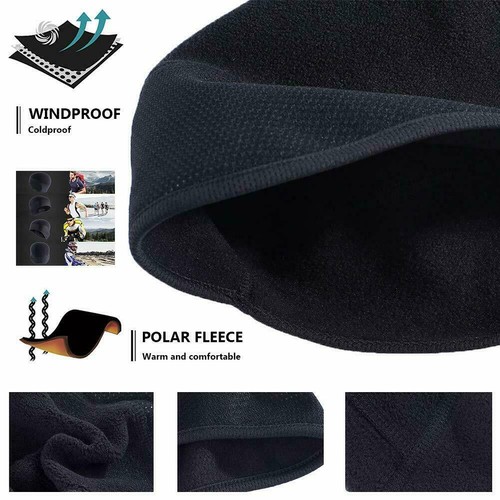 Winter Warm Cap Windproof Fleece Hat Skull Cap Running Skiing Beanie Hat for Men - Bild 4 von 8