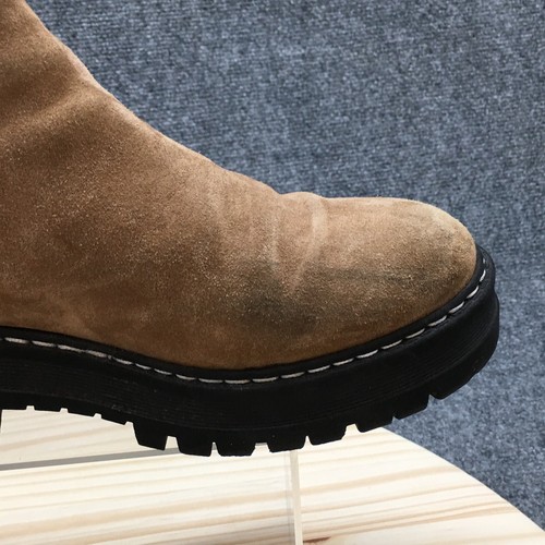 Marc Fisher Boots Womens 9.5 M Padmia Chelsea Brown Leather Pull On Ankle Top - Picture 3 of 22