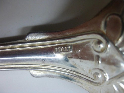 Vintage 13" F.B. Rogers Silver Silverplated Salad Serving Fork & Spoon ITALY - Picture 6 of 7