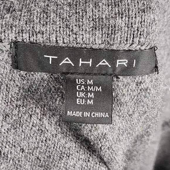 Minifalda Tahari Gris 91% Lana Fluida Acogedora Preppy | Para Mujer M Foto 4 de 4