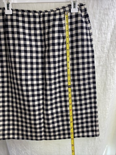 JONES NEW YORK Womens Skirt 100% Wool Plaid Pencil Career Office Classic Sz 12 - Picture 5 of 7