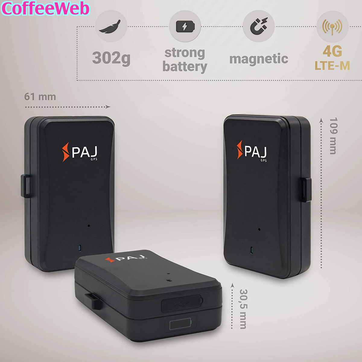 GPS Tracker PAJ POWER Finder - Localizzatore Auto Con Batteria 10000mAh