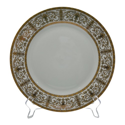 "Juego de 3 platos de cena Royal Vienna China RVG5 adornos de encaje dorado en blanco 10,5""" - Imagen 7 de 10