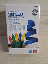 GE StayBright 100-Count Multicolor LED Plug-In Christmas Miniature String Lights