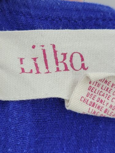 Anthropologie Lilka Dress Womens Large Blue Sleeveless Smocked Boho Sundress - Picture 3 of 7