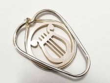Authentic Hermes Money Clip Silver SV925 Harp From Japan