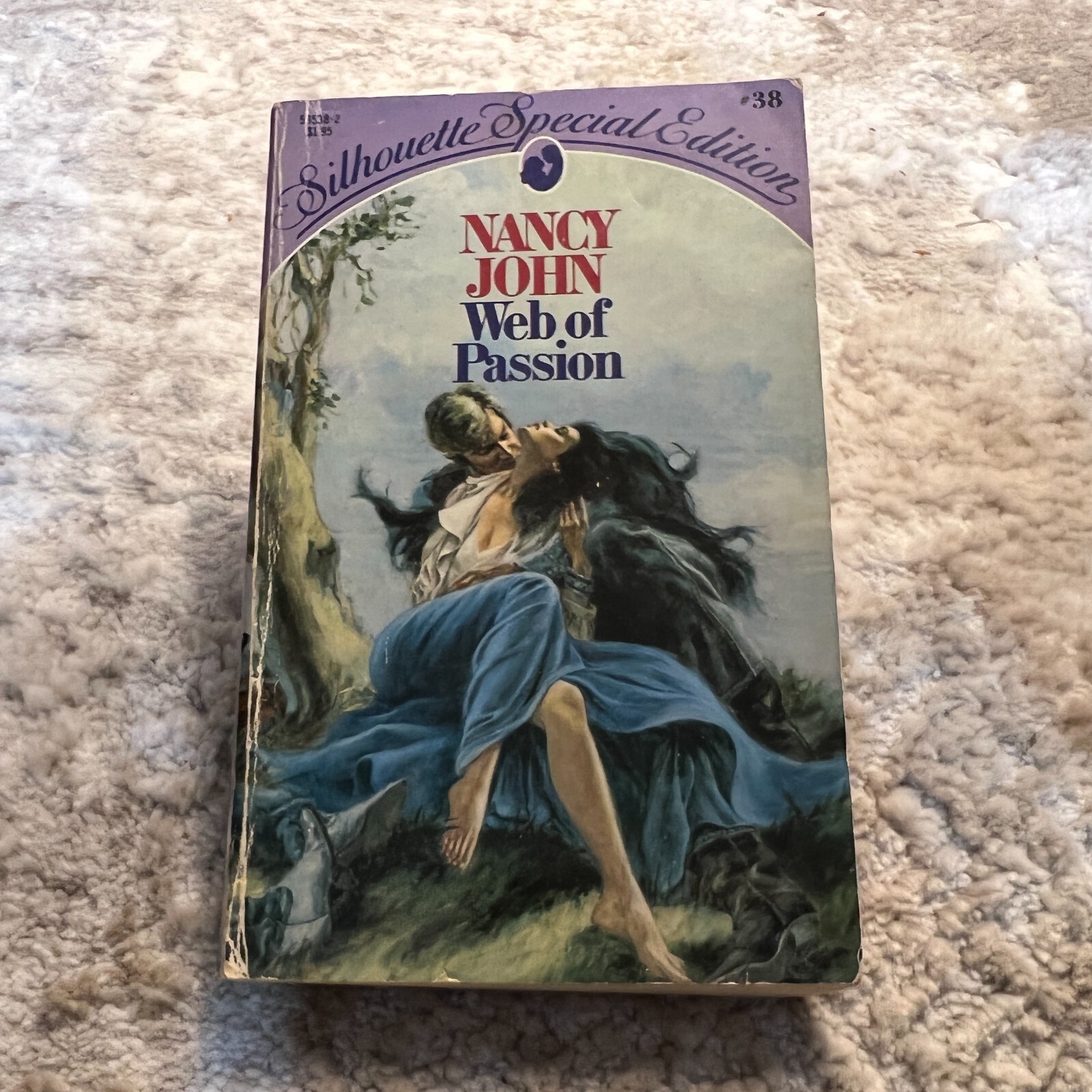 Web Of Passion Romance Paperback Book by Nancy John from Silhouette 1982