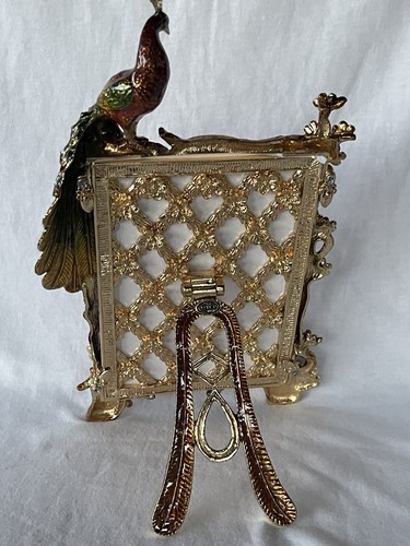 Ciel Collectables Peacock Picture Frame. Hand Set Swarovski Crystals - Picture 5 of 11