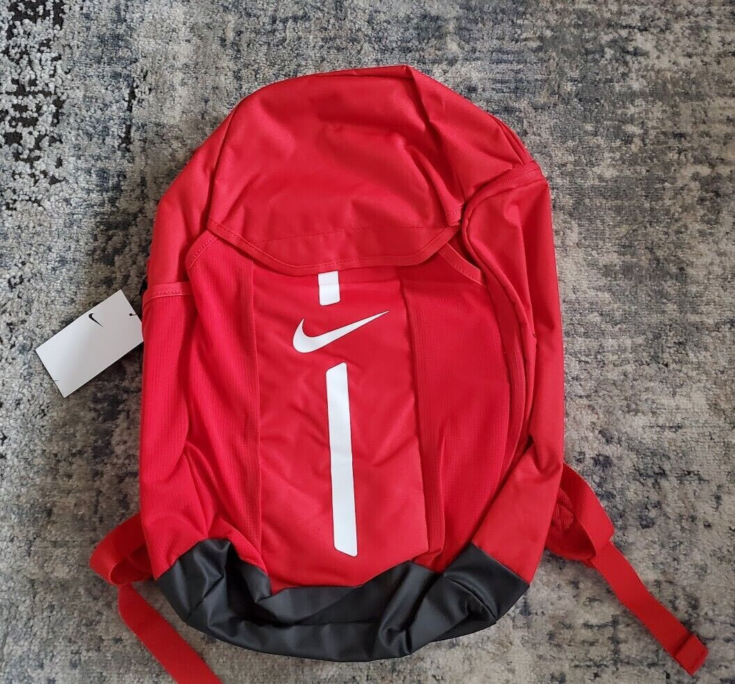 Nike Academy Team Backpack University Red White Padded Straps DC2647