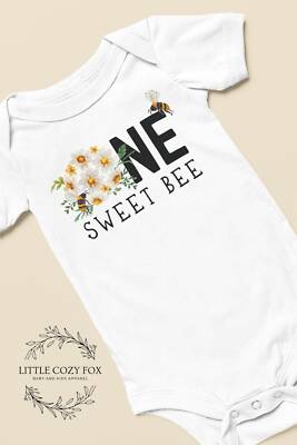 Bumble Bee First Birthday Outfit Honey Bee Birthday Bodysuit Baby Girl