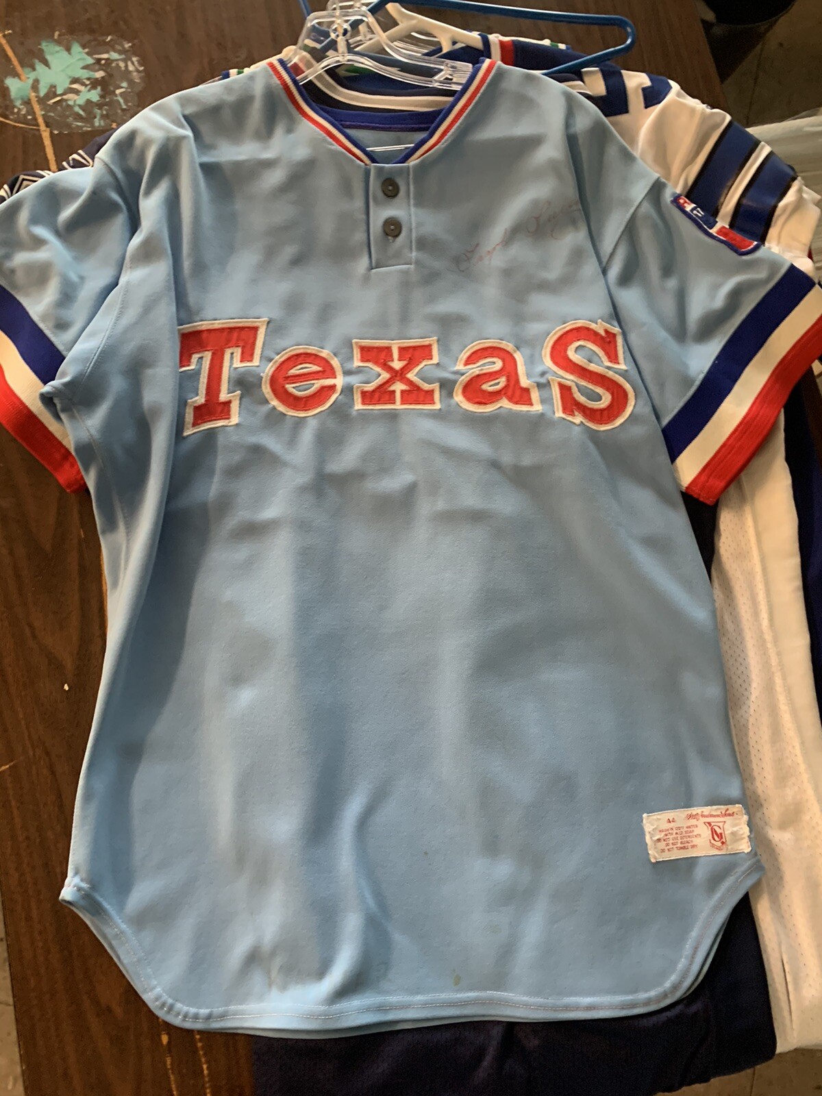 1976 Frank Lucchesi Game Used Texas Rangers jersey eBay
