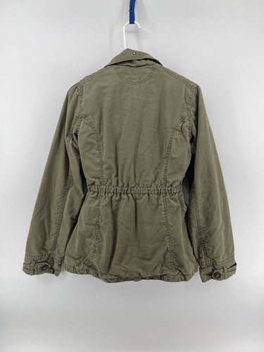 Chaqueta militar Hollister para mujer talla pequeña verde militar abotonada envío rápido - Imagen 3 de 9