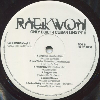 Chef Raekwon / Only Built 4 Cuban Linx Pt. II US ORG Purple 2LP