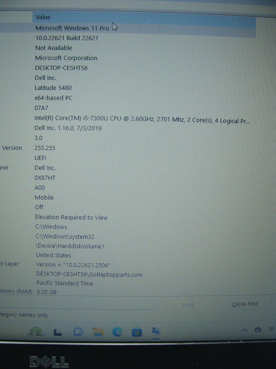 Good Condition Dell Latitude 5480 14 Good Condition Dell Latitude 5480 14