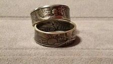 Vintage Walking Liberty Half Dollar Coin Ring Artisan Handcrafted Size 9-13