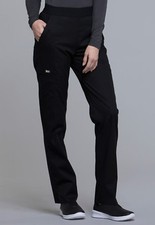 Black Cherokee Scrubs Luxe Natural Rise Tapered Leg Pant CK040 BLKV