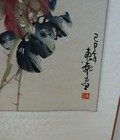 STUNNING Vintage Asian Wall Hang Scroll Painting Asian Art Signed - Rose Flowers — photo 4