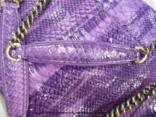 NEW w/TAGS MCM MUNCHEN PURPLE SNAKESKIN SHOULDER/ HANDBAG RTL $880 NG56 - Picture 9 of 12