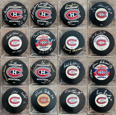 Signed Pucks 170 Different Montreal Canadiens Player Signed Hockey Pucks You Pick | eBay
