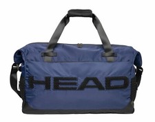 HEAD Net Duffle borsa da viaggio borsa sportiva borsa blu navy nera nuova