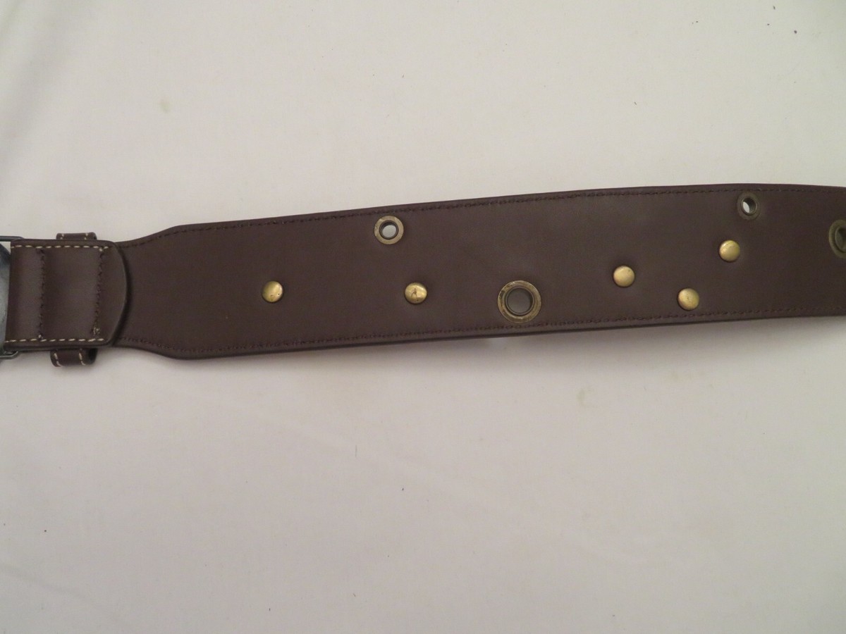 Vintage OILILY Floral Leather Belt Leather Cut Out Flowers  display picture 2