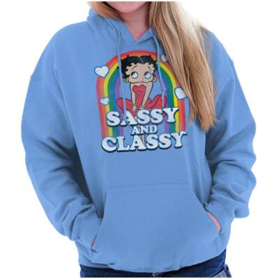 Betty Boop Sassy and Classy Retro Cartoon Womens Hooded Sweatshirts Hoodies