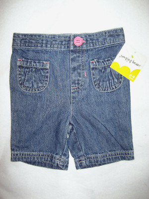 Infant Girls Jumping Beans Denim Bermuda Shorts - Size 6-9 mos. - New with Tag