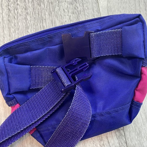 Vintage 80's NIKE Fanny Pack Waist Bag Purple Pink - Picture 10 of 11