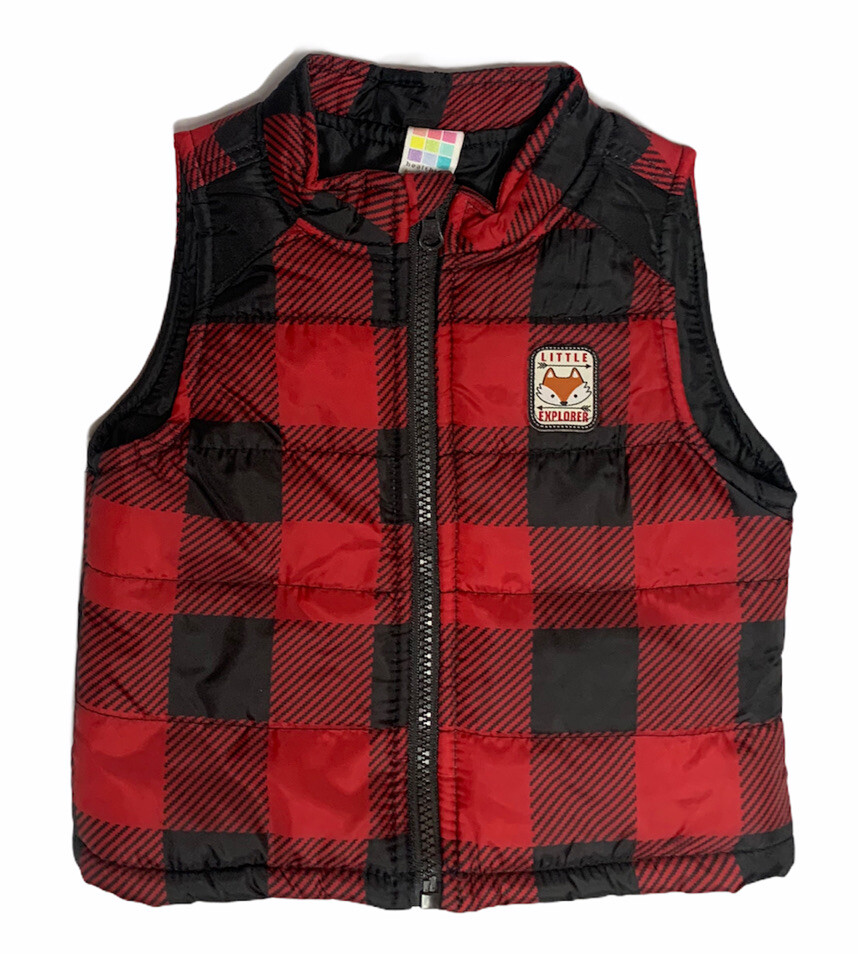 Healthtex Black Red Buffalo Plaid 
