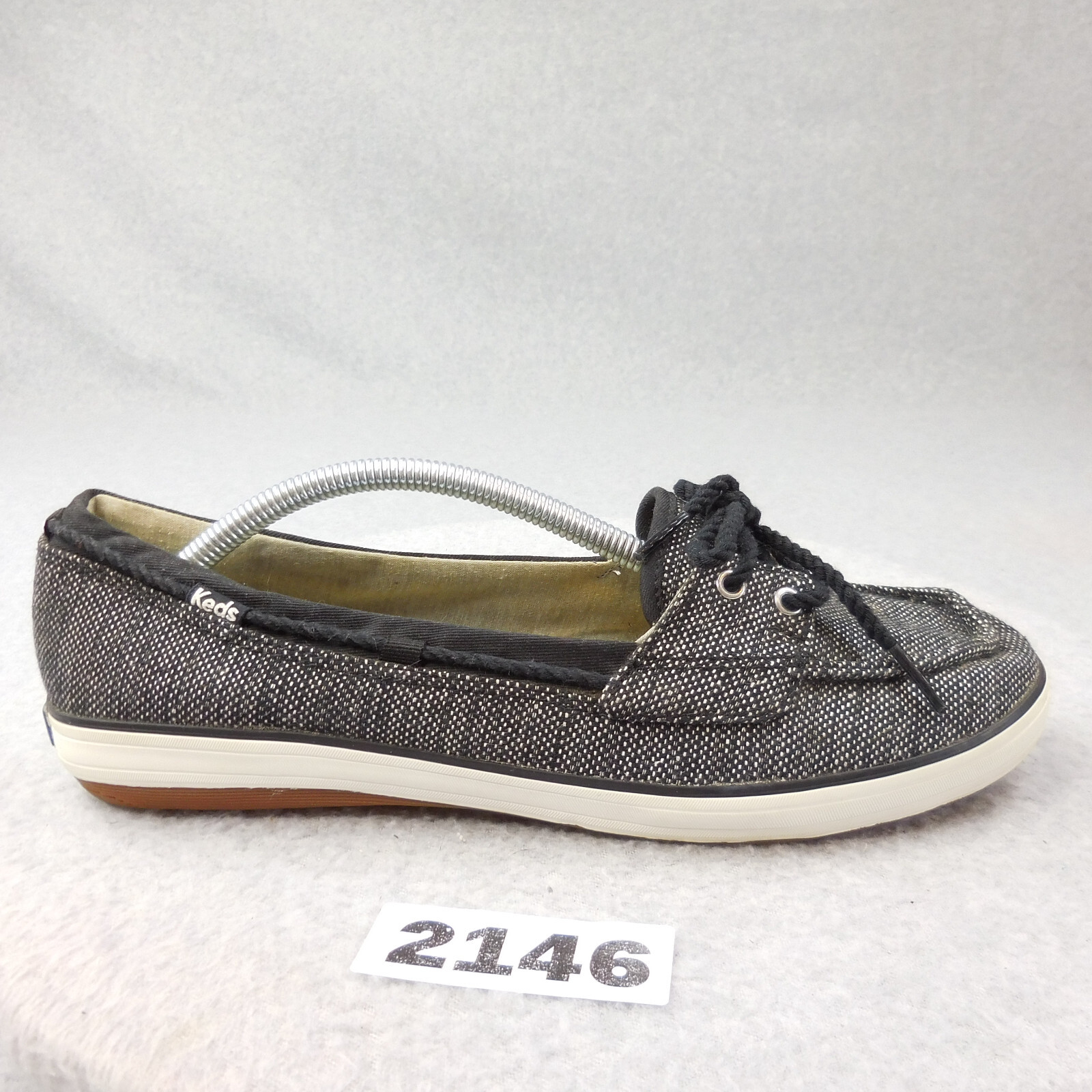 Keds Women Boat Shoes 10 Gray Walking Comfort Low Top… Gem