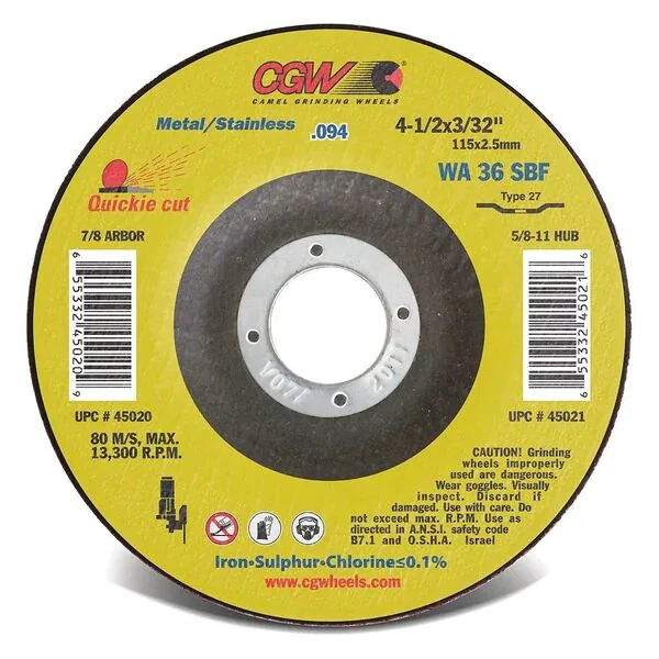Box of 10 CGW Cut Off Wheel 4 1 2 X 3 32 item 45021 eBay