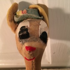 1960's DAKIN DREAM PET Matilda Kangaroo MADE IN JAPAN with Purse and Green Hat