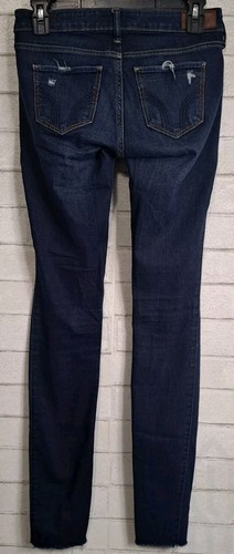 Hollister Jeans Lot of 3 Juniors Size 0L 1L 1R Blue Denim Skinny Distressed Crop - Picture 3 of 14
