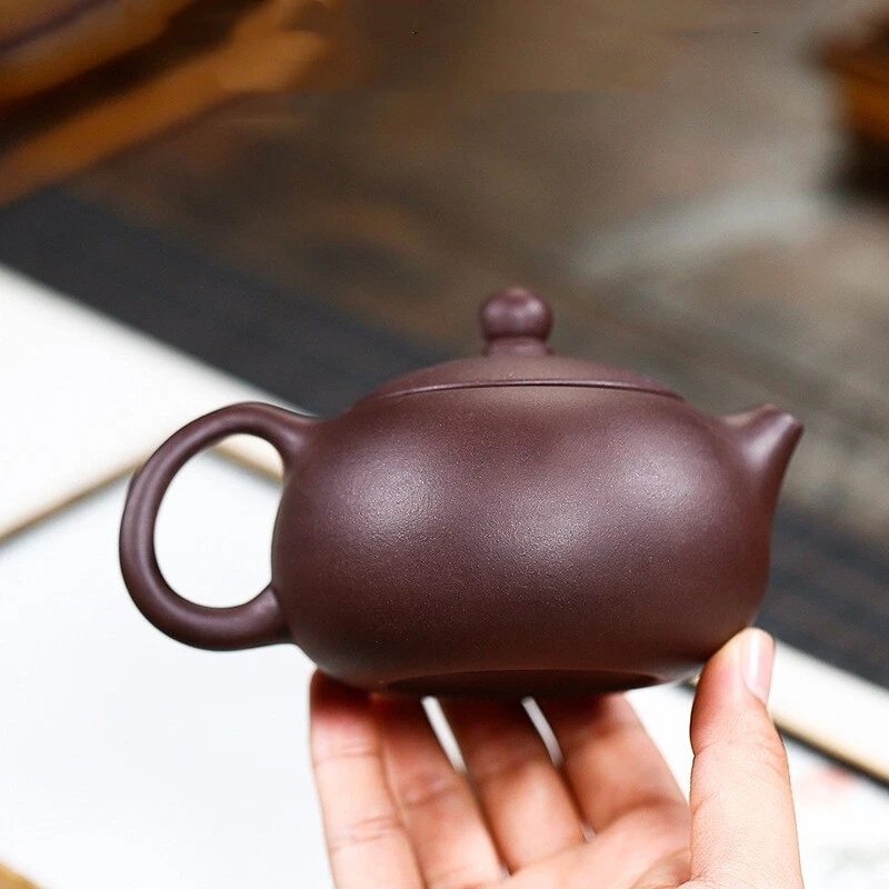 подлинный yixing zisha фиолетовый глиняный чайник отмеченный шар форма инфузор отверстие xishi - Изображение 2 из 4