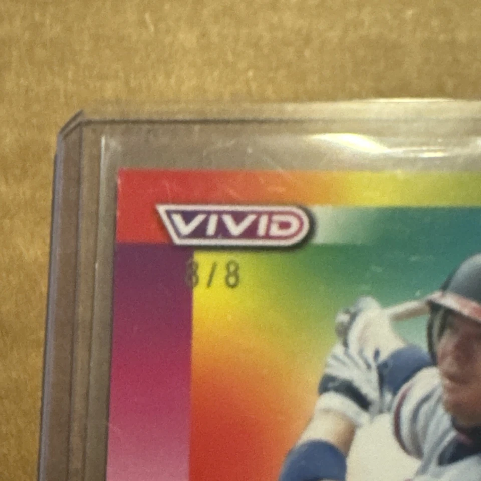 2023 Leaf Vivid Chipper Jones Red Mojo # 8/8 eBay 1/1 🔥 - Image 3 of 3