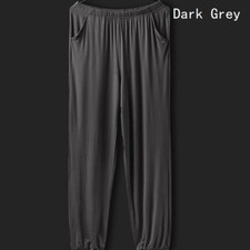 Men Modal Pyjamas Bottoms Sleepwear Lounge Pants Elastic Waist Pockets Home Soft