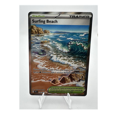 Pokémon Surfing Beach 114/086 Tcg: Trainer Stadium Full Art Rare Holo English