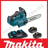 Makita DUC256PT2 Twin 18v LXT Brushless 25 cm / 9.8 Chainsaw + 2x 5.0Ah