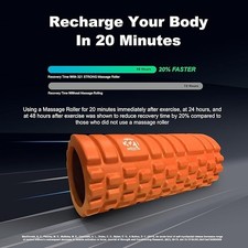 Foam Roller   Medium Density Deep Tissue Massager Orange 12.5  x 5.5  