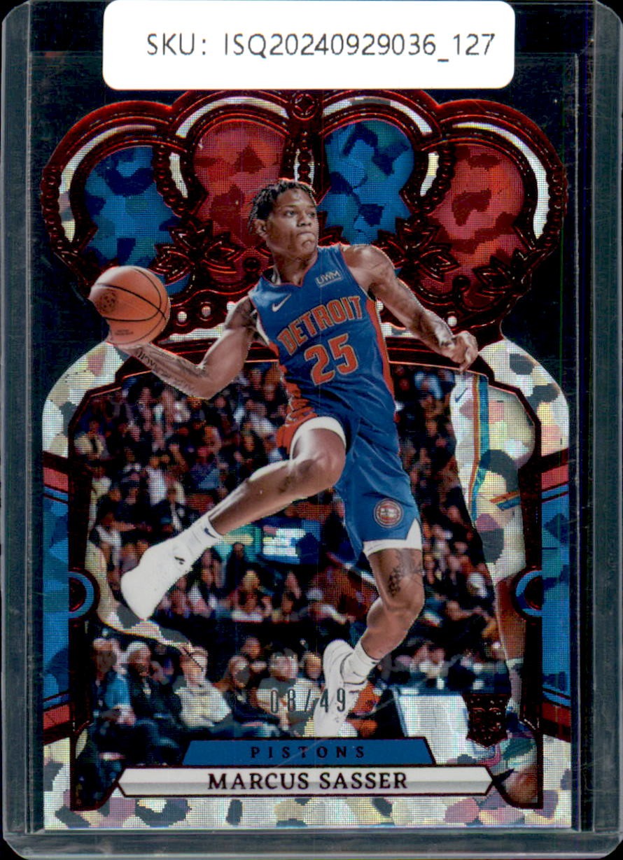 2023-24 Panini Crown Royale Marcus Sasser /49 Base Crystal Red #37 Ungraded
