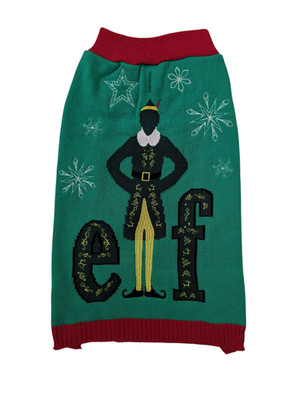 Buddy The Elf Holiday Dog Sweater Size M Medium Christmas Pet Apparel NWT