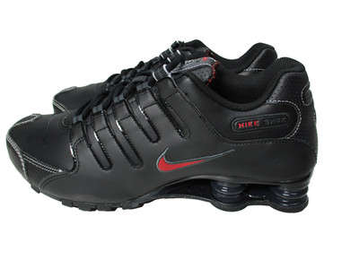 Nike Shox NZ Black Black Varsity Red Sneaker Shoes Mens Size 10.5