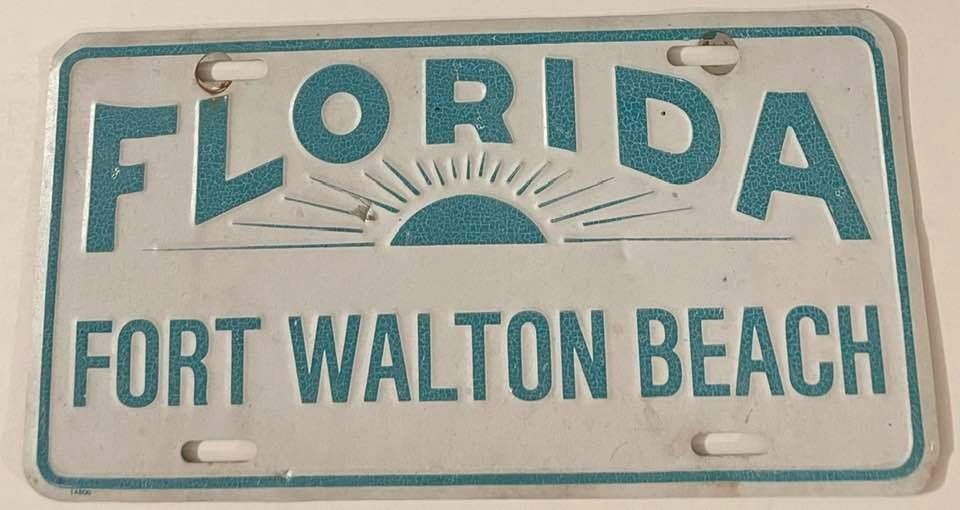 Vintage Fort Walton Beach Florida Booster License Plate