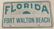 Vintage Fort Walton Beach Florida Booster License Plate