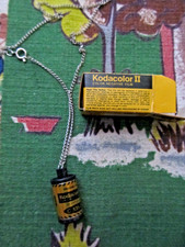 Vintage Kodak Kodacolor II C135-20 mini film box and film roll necklace