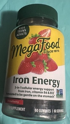 MegaFood Iron Energy Dietary Supplement Vegan Gummies - 60ct