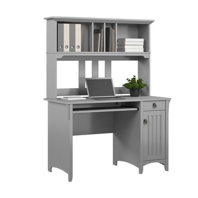 Salinas Computer Desk with Hutch | Study Table with Drawers, Cabinets & Pullo...