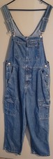 Vintage Faded Glory Bib Overalls Mens Size Medium Denim Carpenter 90s Y2K